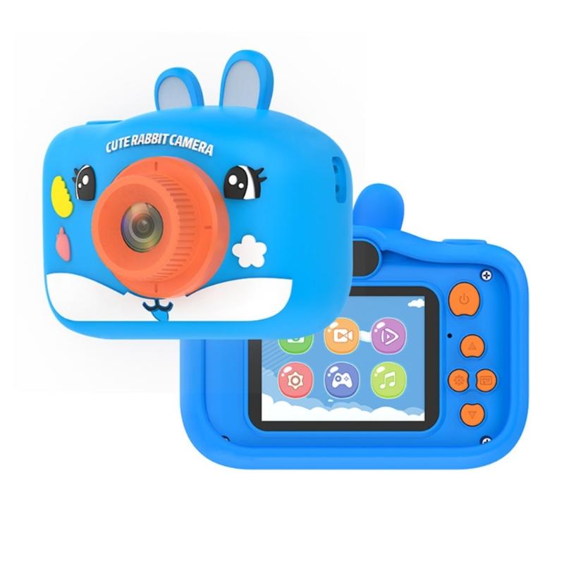 H9S Child Friendly Digital Camera Easy To Use Kids Educational Toy Camera 2.0in IPS Screen 8.0X Zooming Support OTG