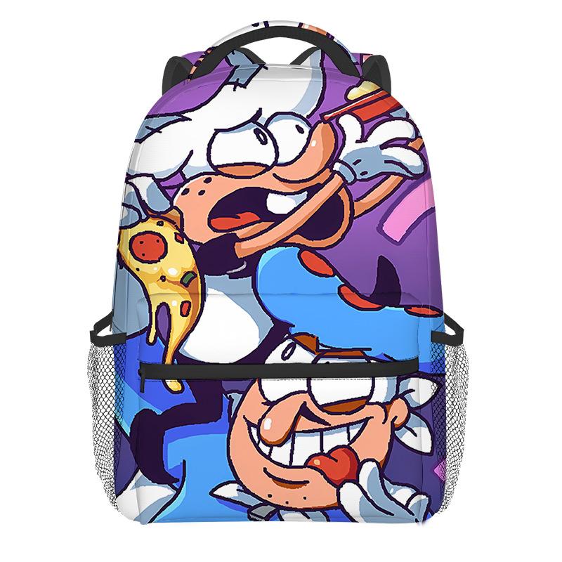 Classic Kpop Youthful School Bags Unisex Cool Pizza Tower Travel Bags 3D Print Oxford Waterproof Notebook Shoulder Backpacks