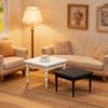 1/12 Dollhouse Simulation Square Tea Table Miniature Modern Furniture Model Ideal for DIY Room Scene Decoration Display