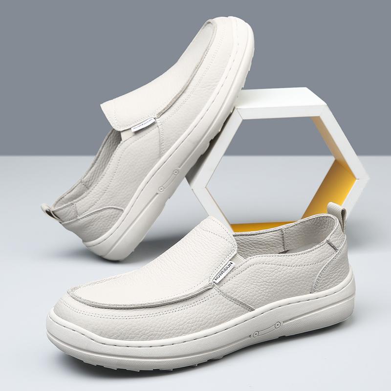 Casual Leather Men Shoes Versatile Formal Mens Loafers Moccasins Breathable Slip On Man Boat Shoes Leisure Walk Driving Footwear
