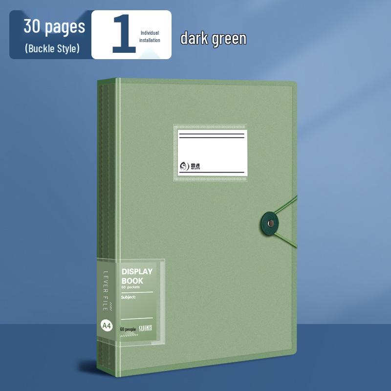 Transparent A4 Document Binder with Multi-Layer Insert Pages for Loose-Leaf Organization