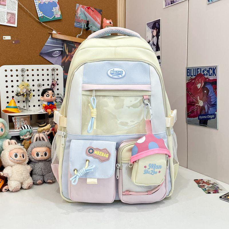 Junior High School Girls Lightweight Primary School Schoolbag Grade 3 to Grade 6 Girls Large Capacity Burden Alleviation Backpack Cartoon Backpack