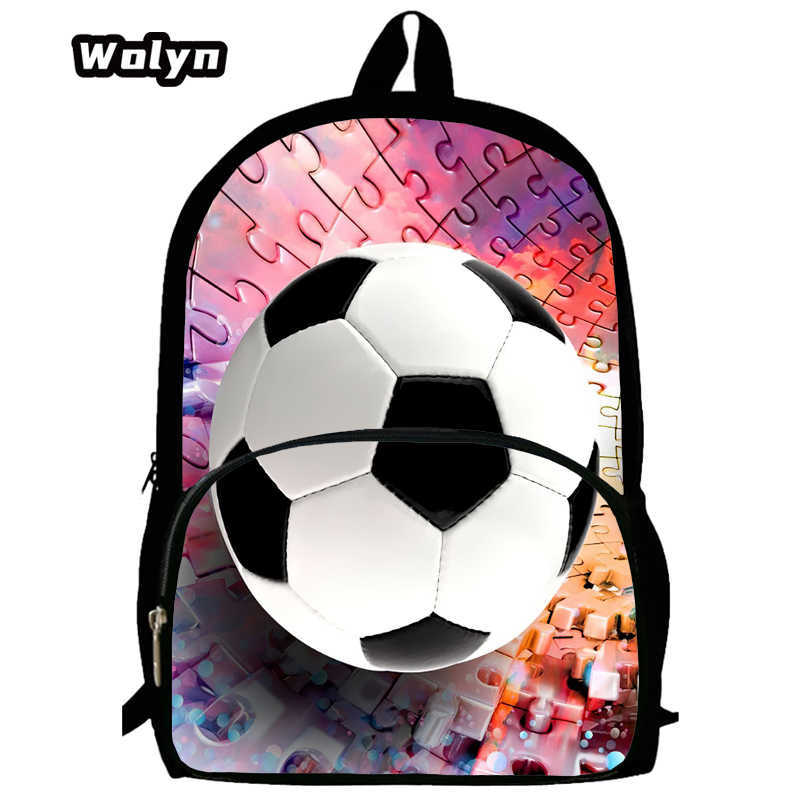 Football School Bag High Definition Waterproof Printing Multi-Functional Load Reduction Ridge Backpack