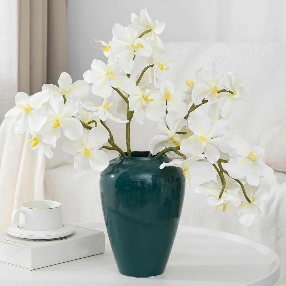 7 Heads Artificial Phalaenopsis Orchids Handmade Decorative Realistic Moth Orchids Real Touch Phalaenopsis Branch