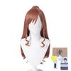 Cosplay with Long Perfect for Parties and Plus 4 Bonus Items Heat-resistant Wig, Reddish-brown Bun, Hair, Disguises,