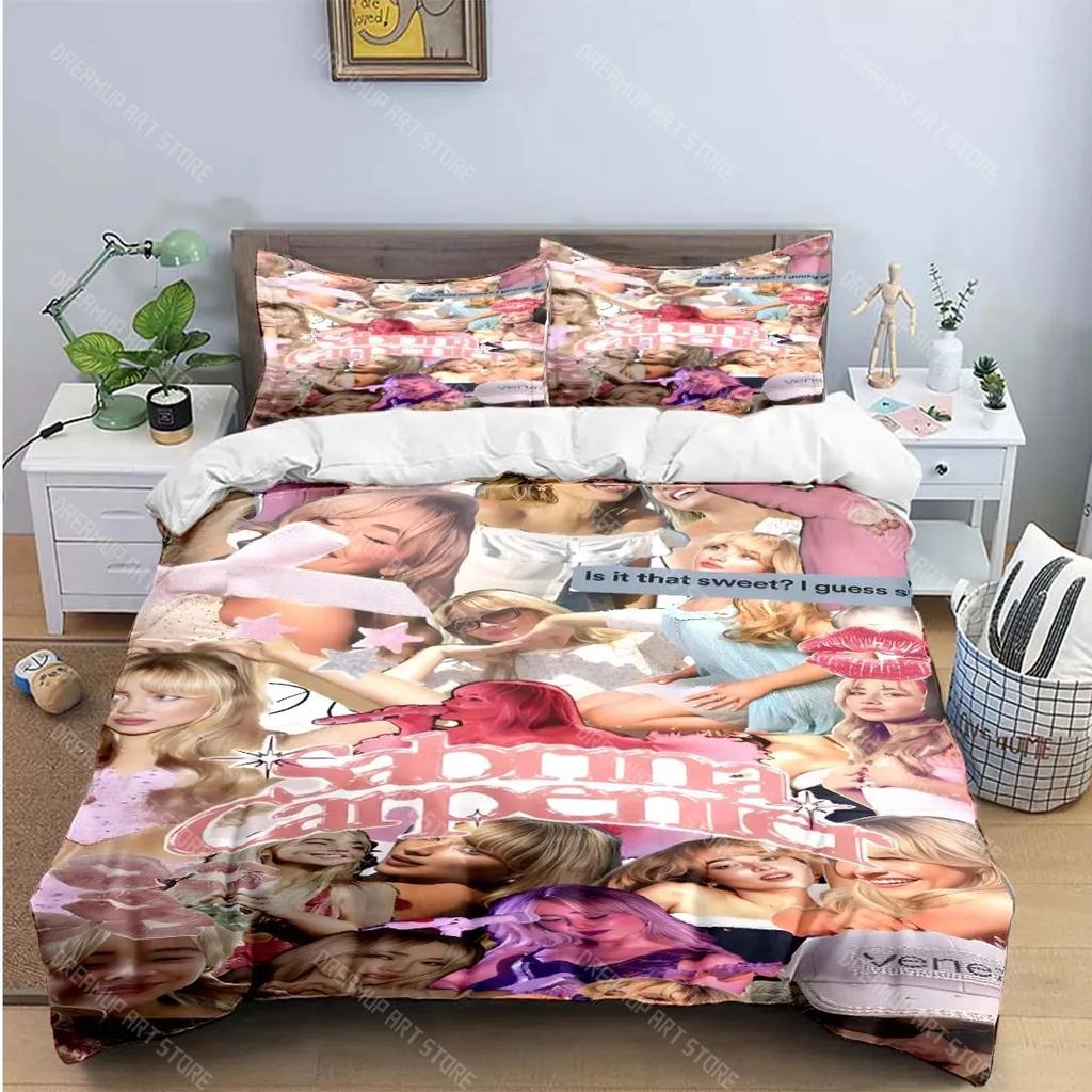 3D Print Hot Pop Female Singer S-Sabrina Bedding Sets Bed Supplies Set Duvet Cover Bed Comforter Set Bedding Set Luxury Gift
