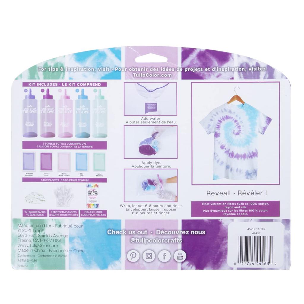 Tulip One-Step Tie-Dye Kit, 5-Color Kit, Cute Pastel DIY Tie-Dye