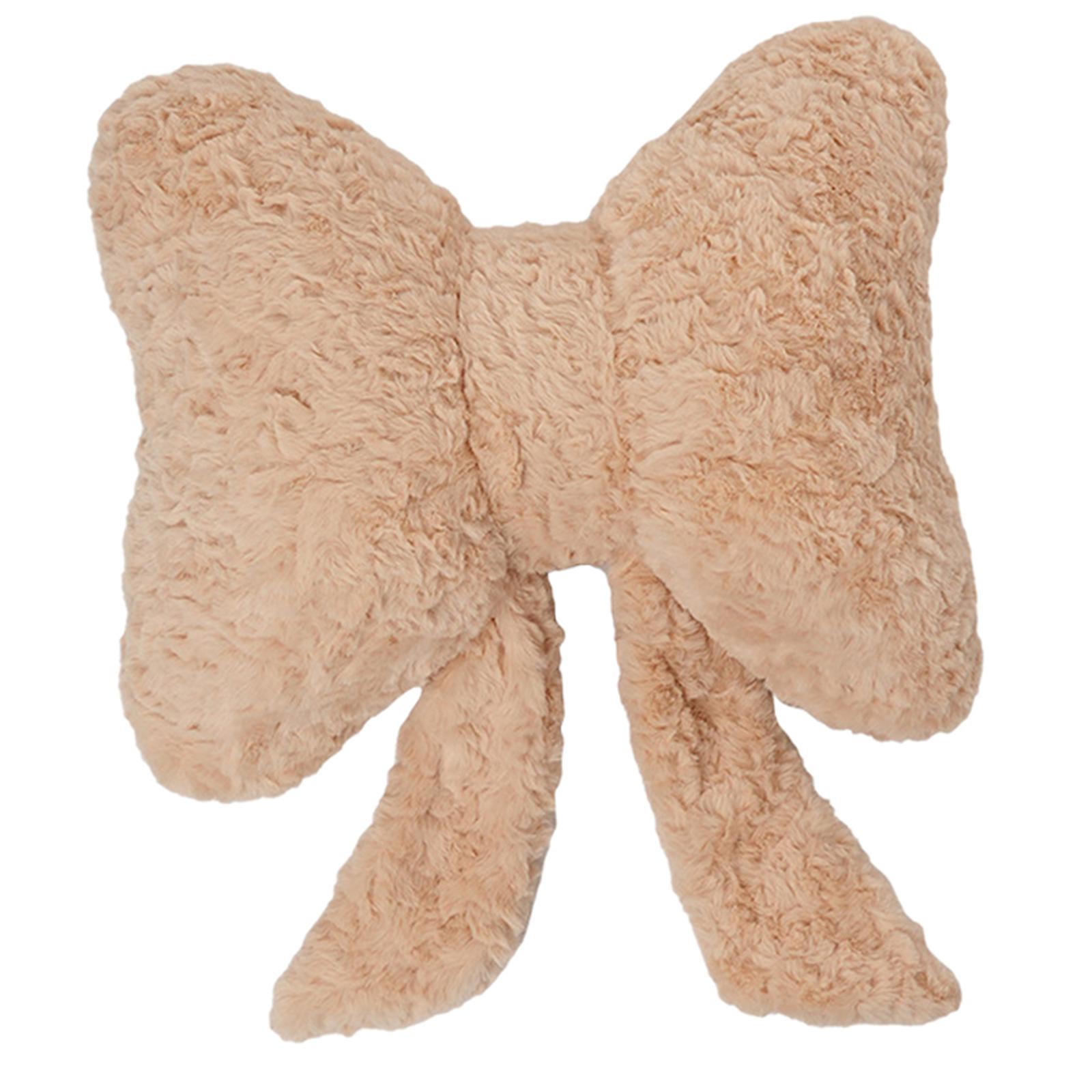

Plush Bow Throw Pillow with Insert Modern Seat Cushion Decorative Accent Pillow for Home Living Room Bedroom Chair Car хакі