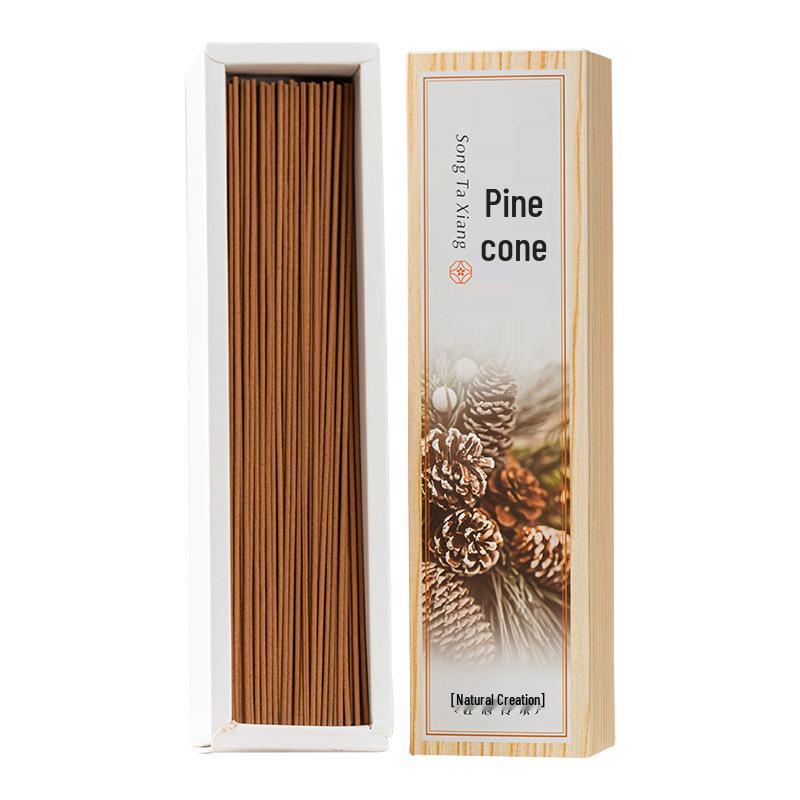 Natural Pine Cone Incense Sticks: Long-Lasting Woody Scent for Home Air Purifying and Odor Elimination
