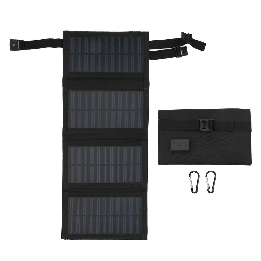 20W Foldable Solar Panel 5.5V Portable USB Port Monocrystalline Folding Board for Outdoor Travel Camping