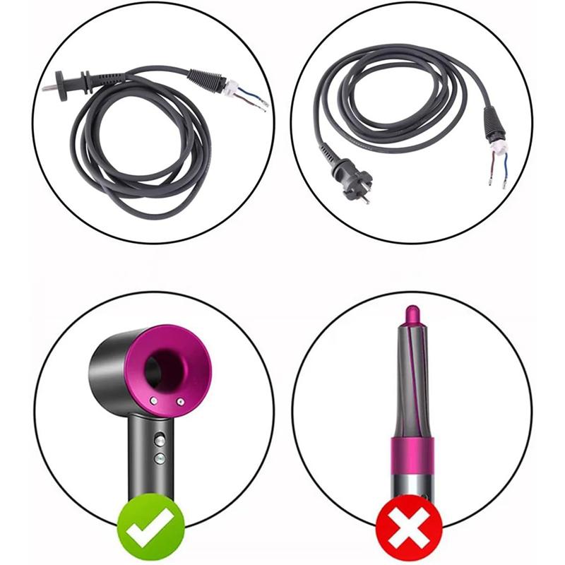 Universal Accessories For Dyson HD01/02/03/04/07/08 Power Cable 2.7M EU Plug
