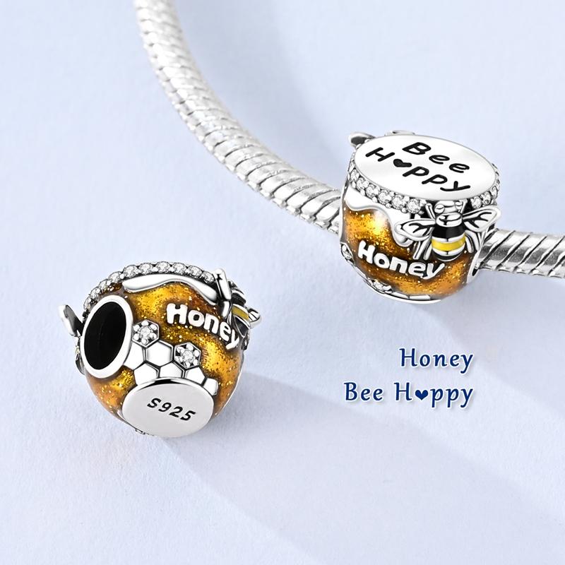 Copper Charms Cute Mushroom Honey Pot Penguin Holds Heart Beads Pendant Fit Original Bracelet Diy Jewelry For Women