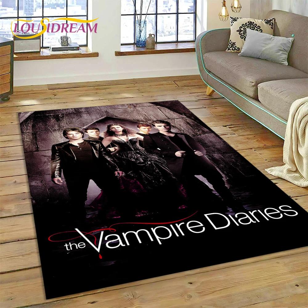 3D Latest The Vampire Diaries Damon Salvatore Rug Carpet for Living Room Bedroom Home Decor,Non-slip Decoration for Sofa Doormat