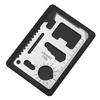 11 in 1 Outdoor Pocket Tool Stainless Steel Lifesaving Card EDC Survival Tool