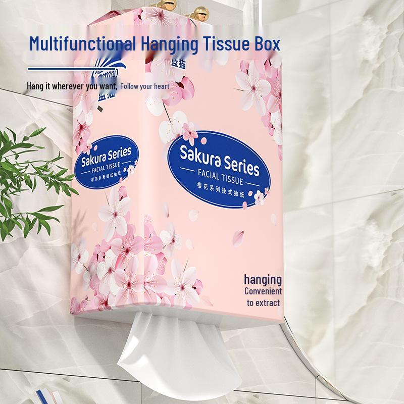 Large Pack: Hanging Facial Tissue & Pull-Out Hand Towel Set with Hook