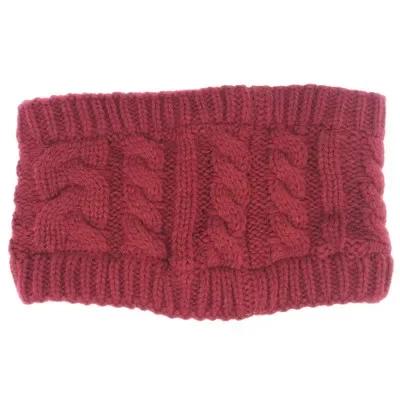 Women Solid Color Knit Topless Wool Hat Warm Winter Skullies Beanies Snow Cap