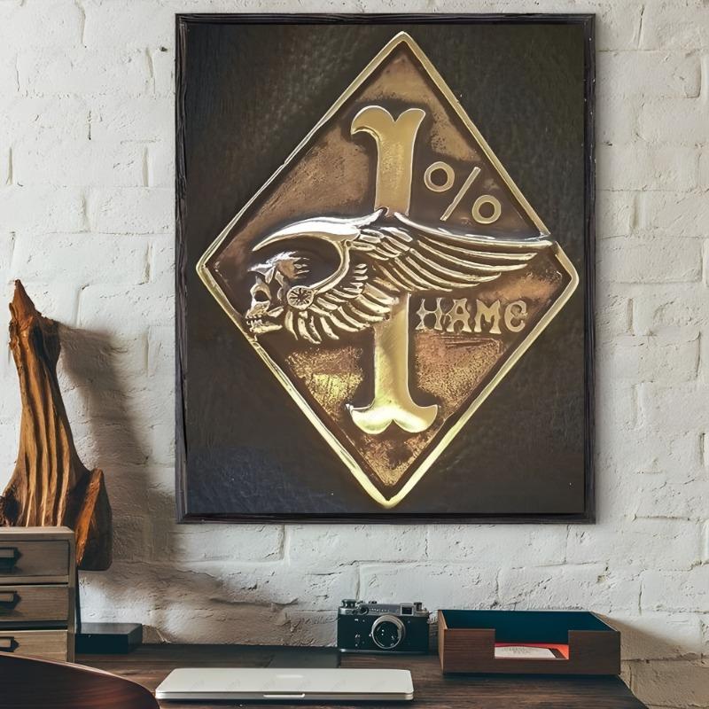 H-Hells A-Angels Moto Cool Skull Poster Sticky Wall Art Printing Waterproof Home Living Bed Room Bar Aesthetic Decor