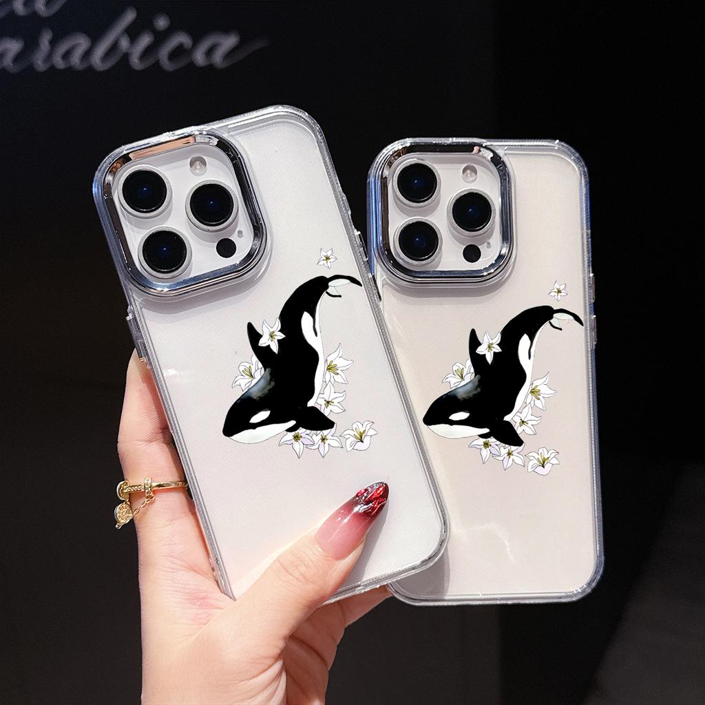 Whale Luxury Phone Case for iPhone 17 Air 16 15 14 11 Pro Max 16 15 Plus X Xs 8 7 Soft Protective Cover Cases