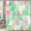 Modern Lines Bathroom Curtain Colored Plaid Pattern Shower Curtain Bohemian Home Bathroom Decor Polyester Shower Curtains