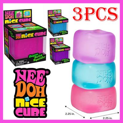 3Pcs Schylling Needoh Nice Cube Tactile Toys Stress Relieving Blocks Pinching Relieving Game Solving Venting Kids Souvenir