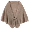 Ladies' Fashionable Cashmere Shawl With Hollowed Out Knitted Western-style Button Scarf For Warmth, Small Cape