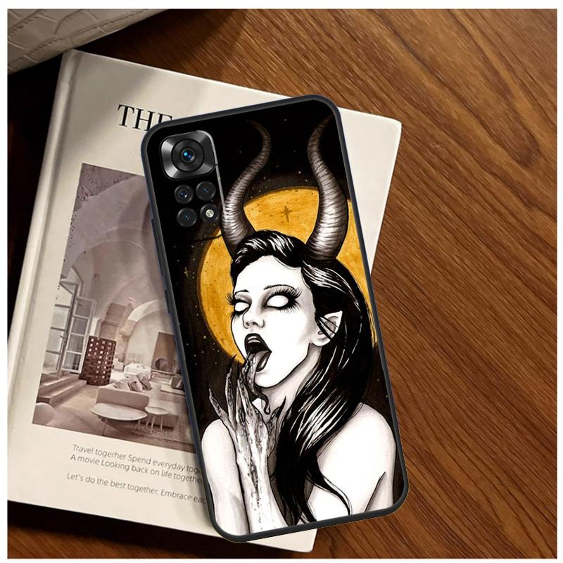 Devil Woman Case For Xiaomi Redmi Note 11 10 9 12 13 14 15 Pro Plus Cover For Redmi 15 C 10C 13C 12C 14C