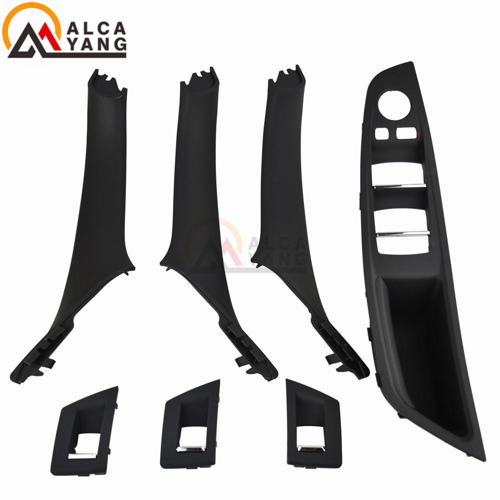 4/7PCS Set Rechtslenker RHD Für BMW 5 series F10 F11 520 525 Rot Wein grau Auto Innen Tür Griff Inneren Panel Pull