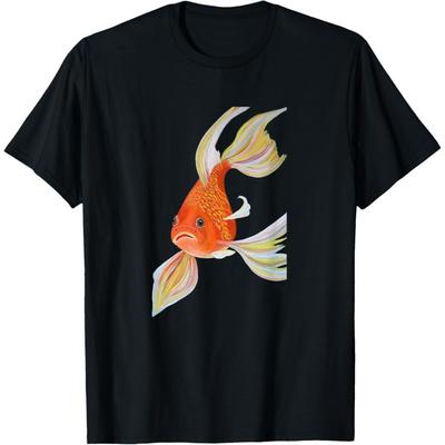 Vibrant Goldfish Painting A Beautiful Underwater World T-Shirt