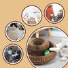 Cats Accordion Toy Foldable Cat Scratch Board with Bell Ball Portable Changeable Cat Scratcher Toy for Indoor Cats Anxiety Relief Exercise