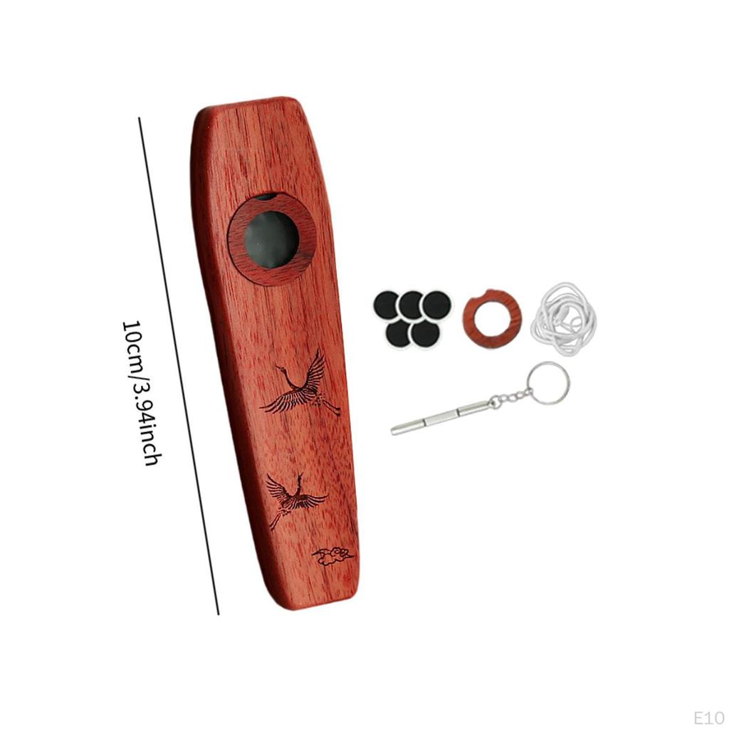 Kazoo Flute Crafted From Wood with Accessories for Outdoor Celebrations