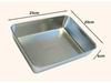 Stainless Steel Non-Magnetic Towel Tray with Lid - Flat Bottom Square Pan for Tiramisu & Ejiao