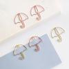 30pcs Umbrella Shape Paper Clip Creative Cute Bookmark Metal Color Cartoon Paper Clips for Planner Office Stationery