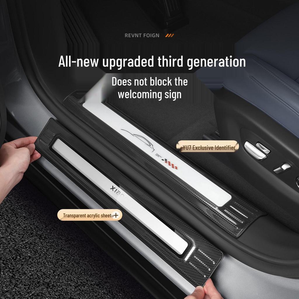 Stainless Steel Rear Trunk Guard Welcome Pedal Sill Protector for Xiaomi YU7