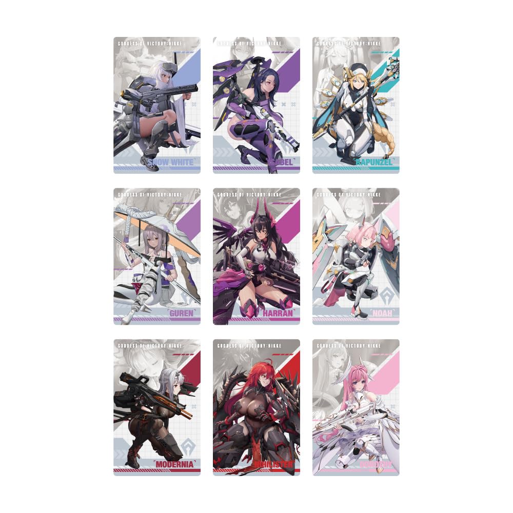 Cutie Colecție Cărți Metalice Algernon Product NIKKE Gun Girl Aprox. L56 x Î88mm Fabricat din PET