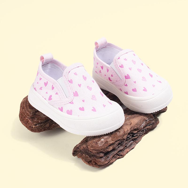 

Anti-slip Girls Canvas Shoes - Cute Thick-soled Single Shoes 20 розовый