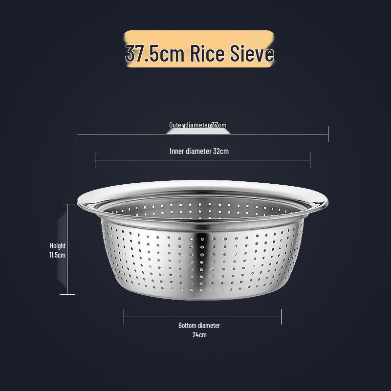 Stainless Steel Double Layer Kitchen Colander and Rice Washer