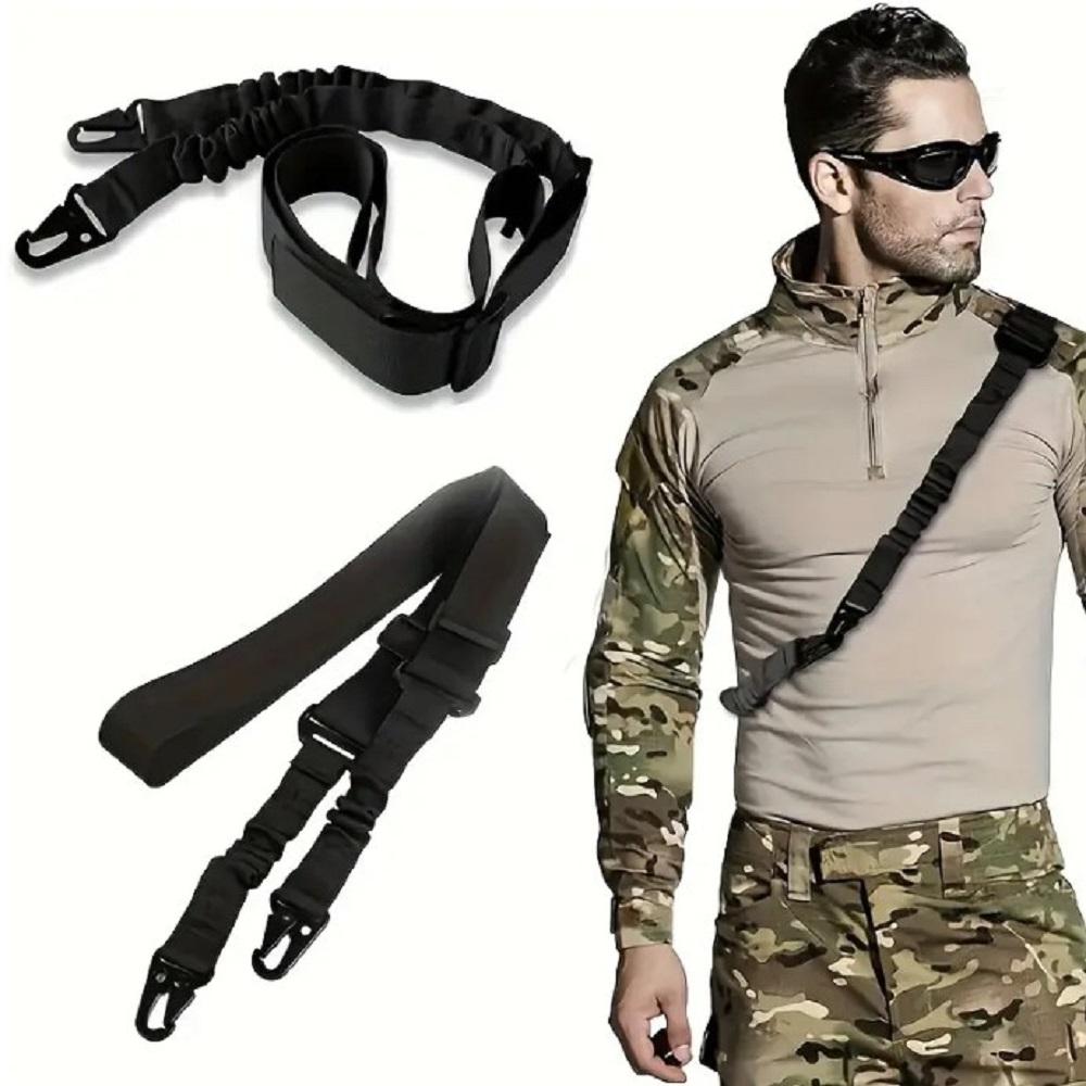 Outdoor Nylon Tactical Double Point Diagonal Cross Gun Strap Multi-Functional Durable Multiple Colors Available