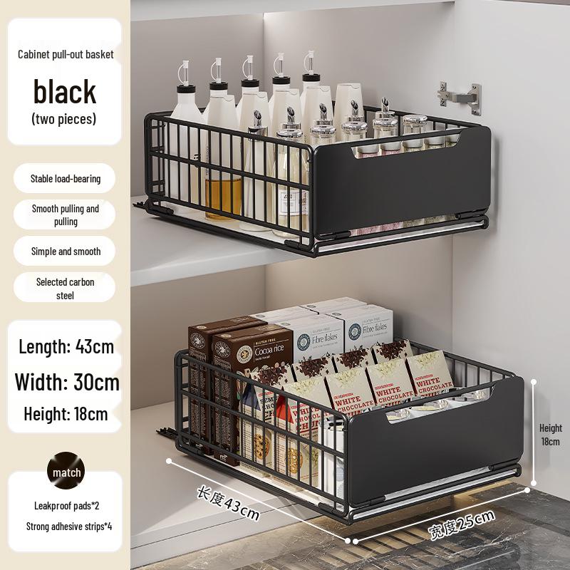 Ausziehbares Küchenregal: Multifunktional, Faltbar, Unter-Spüle Gewürzkorb mit Etagenlagerung