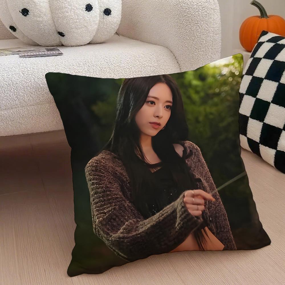 actor youthful SShin Yuna Cushion Cover Throw Pillow Cover Hidden Button Durable Polyester Chair Cushion