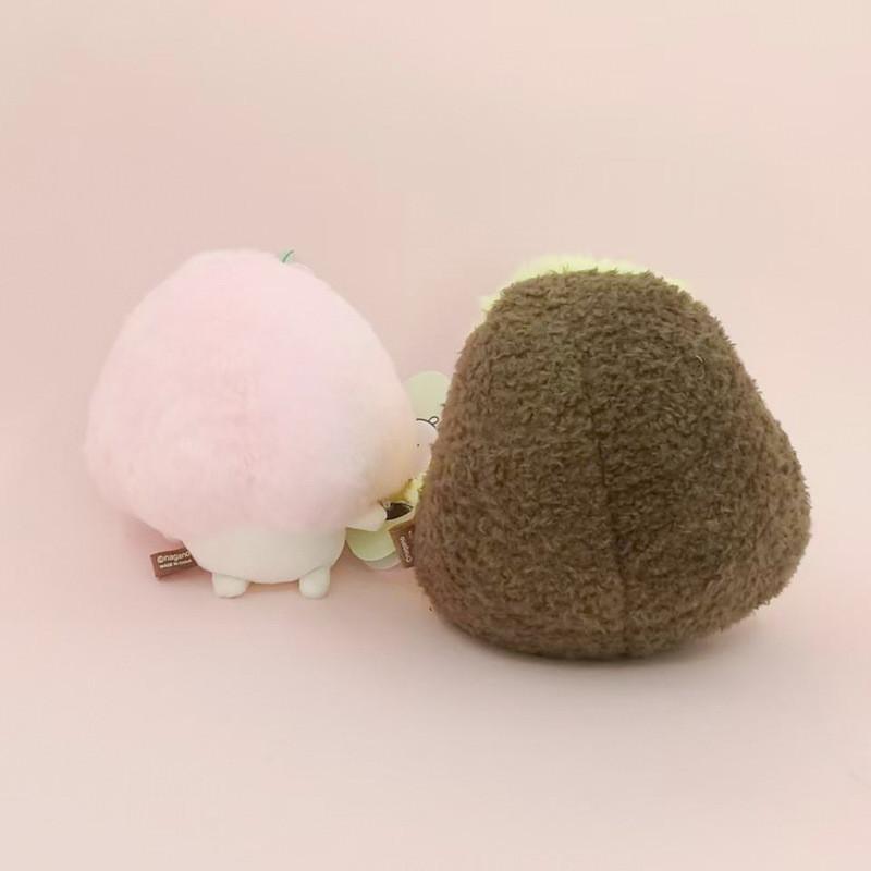 Joke Bear Peach Plush Keychain With Soft Short Pile For Gift And Bag Decor