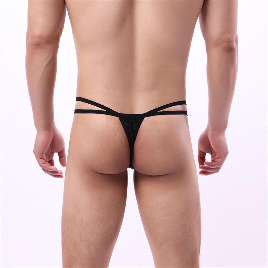 Mens Underwear Thong Underpants Lace Briefs Panties