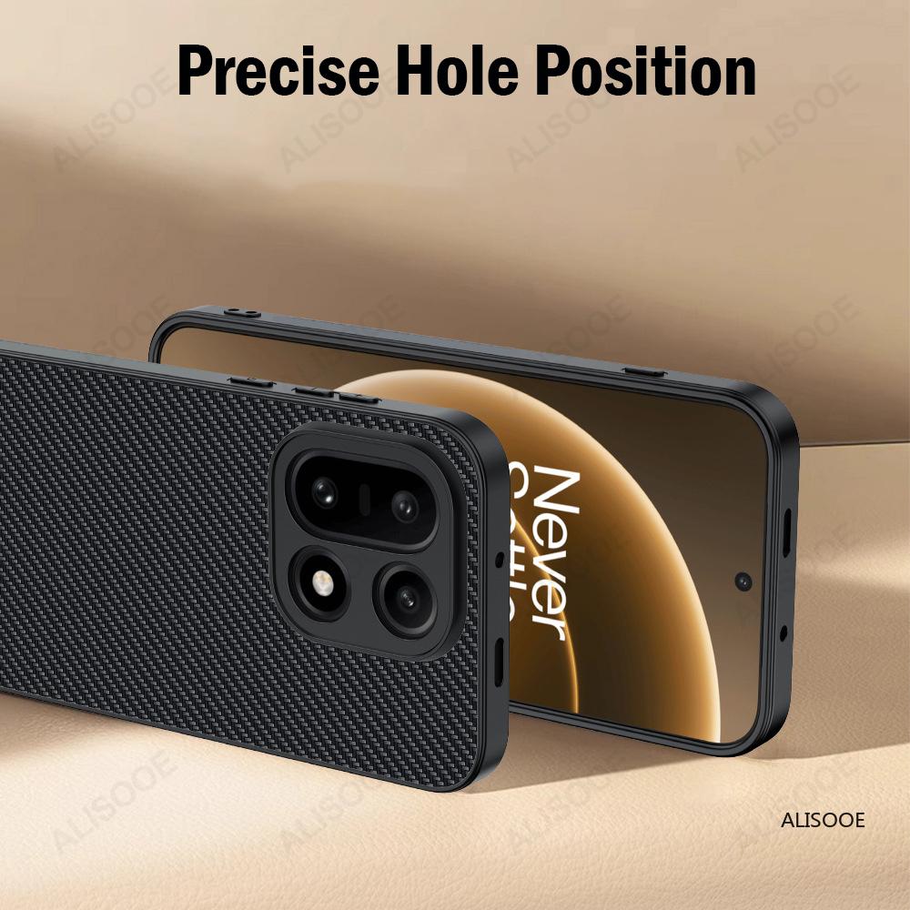 Cover for Oneplus 15 13 13R 13T 12 11 Case Luxury Fiber Texture PU-Leather Full Protection Shockproof Phone Capa Funda