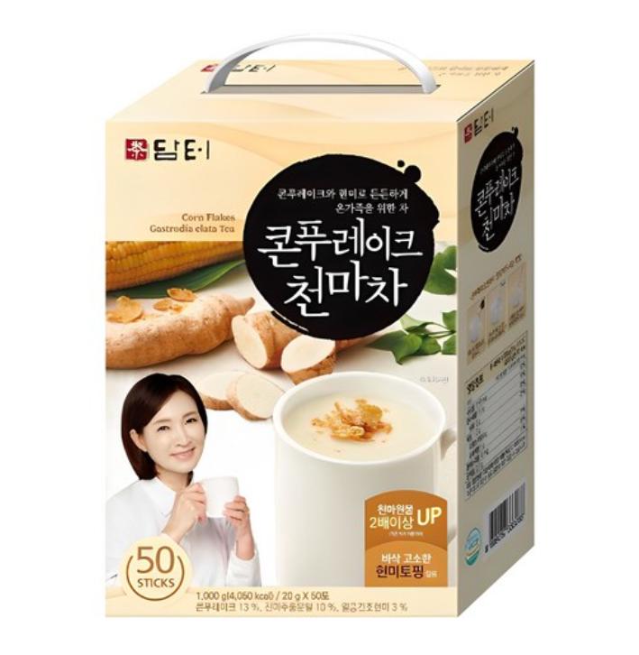Damteo Кукурузные хлопья Чонма Чай 50 стиков – Корейский традиционный травяной чайный микс 1 box