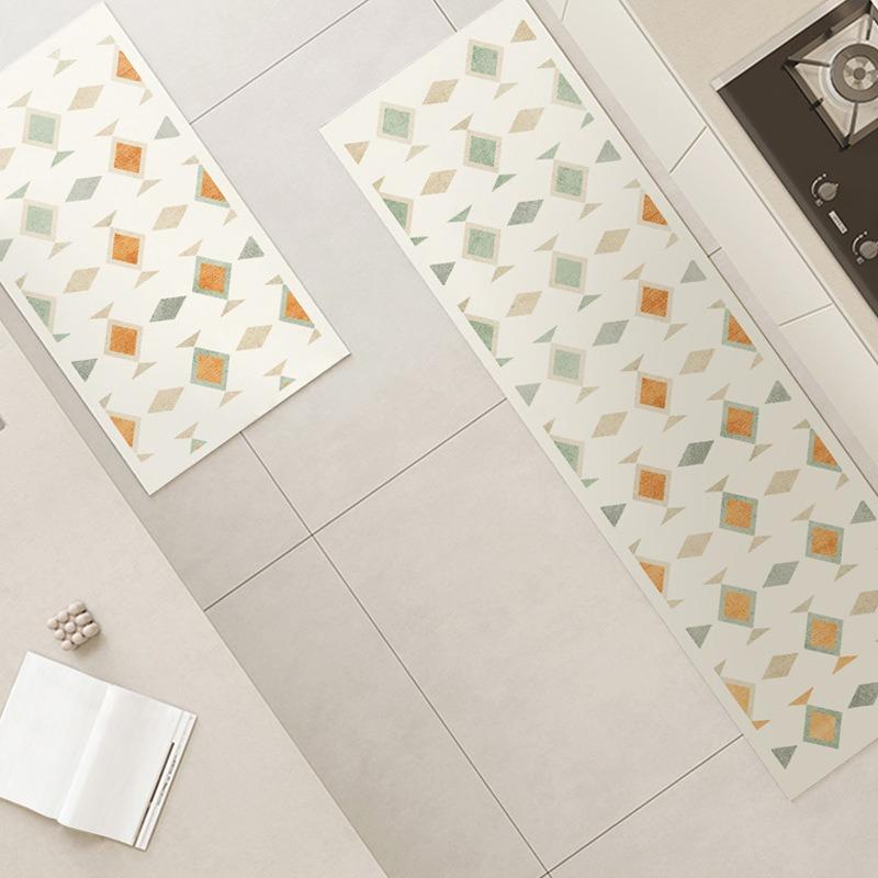 Kitchen Floor Mats Non-slip Waterproof Oil-proof Carpet Colorful Geometric Pattern Long Size Rug Home Decoration Mats