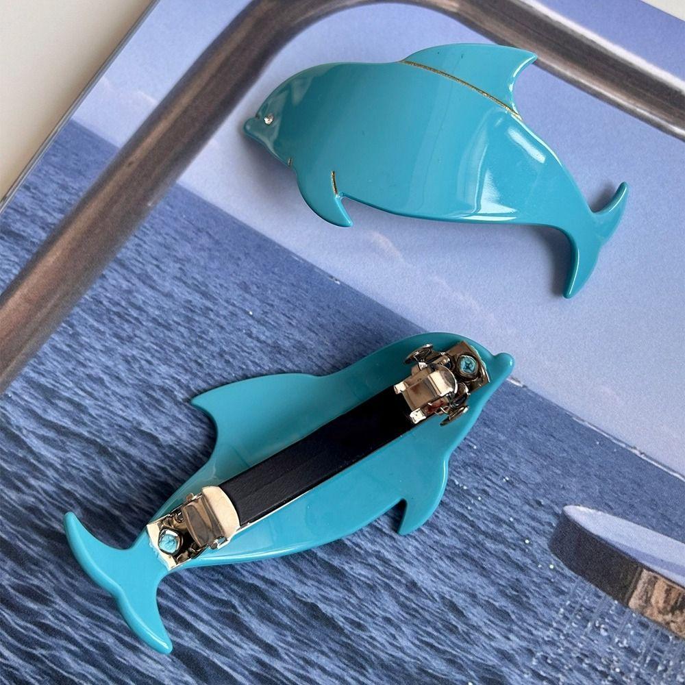 

Dolphin Women Hair Clip Acetic Acid Acetate Hair Pin Cute Spring Clip Girls синий