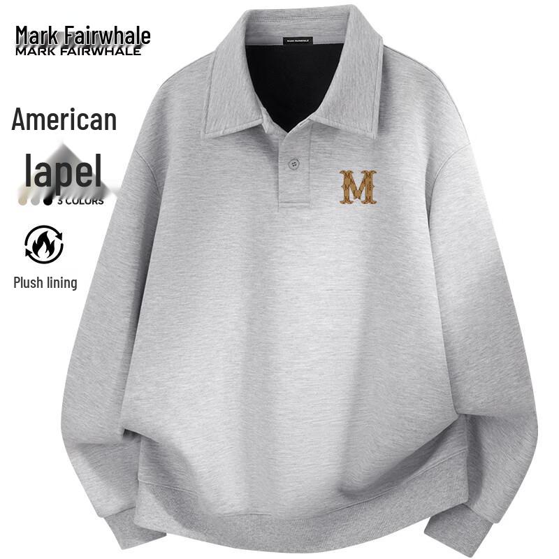 

Mark Fairwhale Men s Heavyweight Fleece-Lined Polo Sweatshirt 3XL