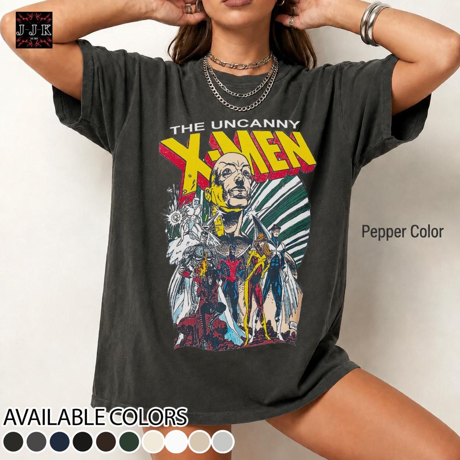 Retro X-Men Classic Comic Vintage Distressed Unisex Heavy Cotton 90s Graphic Tee Shirt M