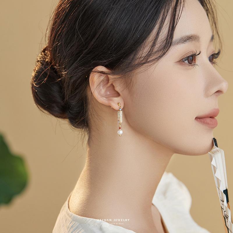 Best-selling Yunchuanli9Silver Fresh Earrings New Chinese-style retro national-style niche gift earrings for women