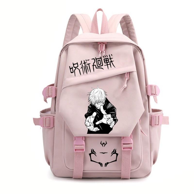 Jujutsu Kaisen Anime School Backpack Teens - Durable Nylon Dual-Strap Bag With Ergonomic Back Panel Unisex Campus Travel