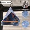 Winter Bird Swing and Nest Parrot Stand Climbing Toy All-Season Cozy Hanging Hut Cockatiel Perch Cage